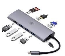 ADLINK CYBER CB008 8 IN 1 HUB USB-C DOCKING STATION N