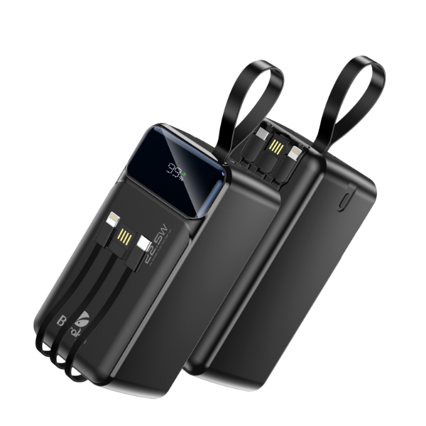 Power Bank 50000mAh Noir Avec 2 Sorties Cable