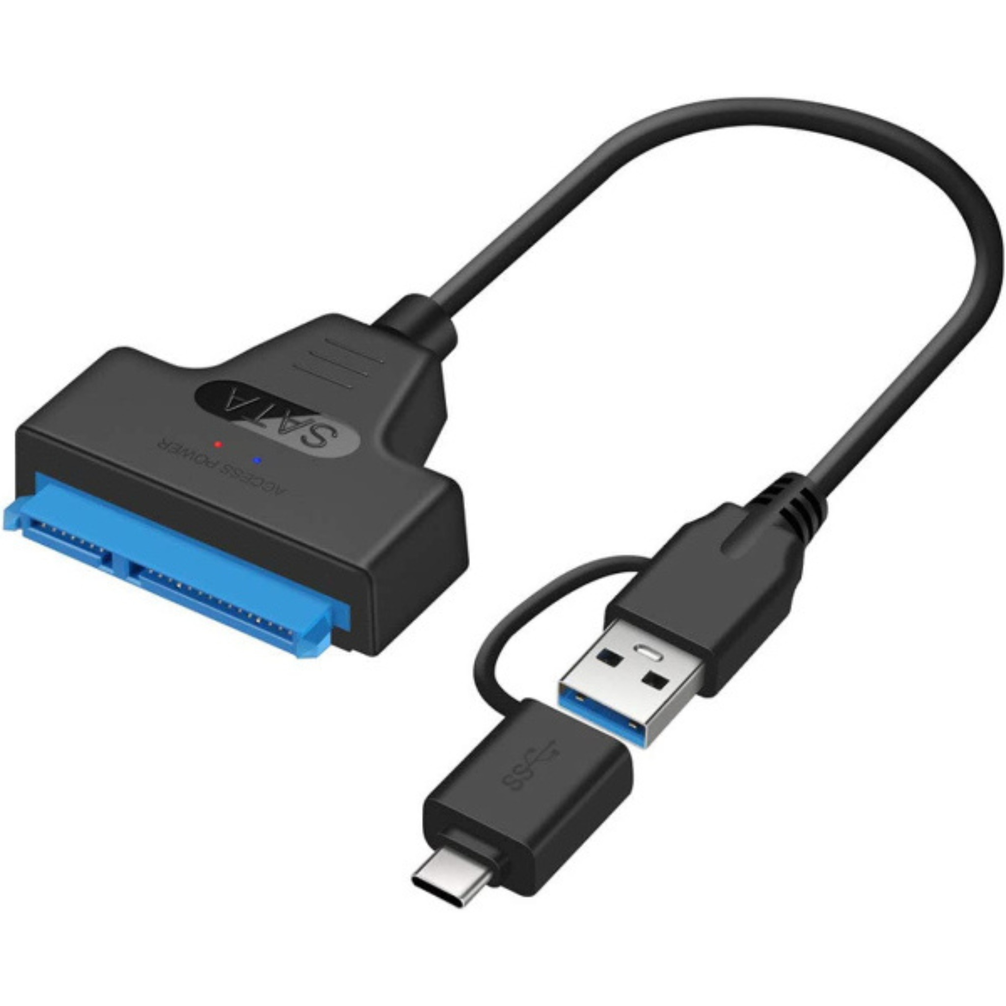 CABLE TYPE-C TO USB3.0 TO SATA / TYPE-C TO USB TO SATA / RS-TCUSBSATA