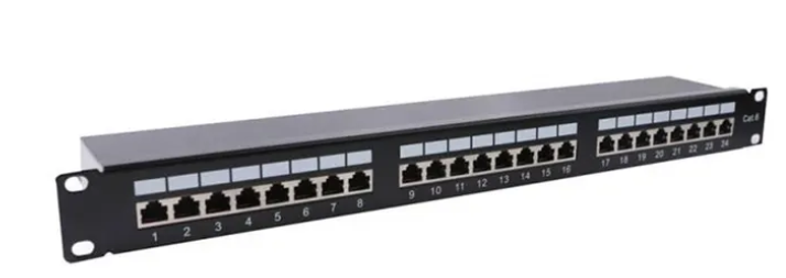Panneau Nexans N521.661BK – Patch panel 24 ports RJ45 rackable 19 pouces