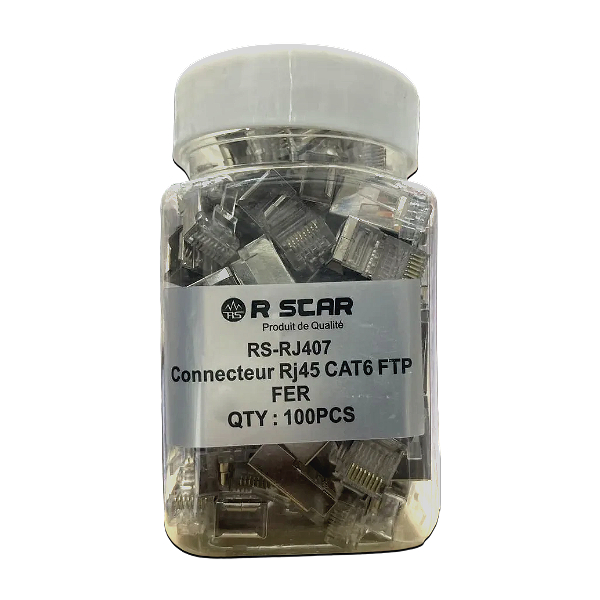 Pot de 100 Connecteurs RJ45 CAT 6 FTP FER