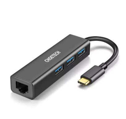 Adaptateur choetech usb-c rj45 hub r01-noir