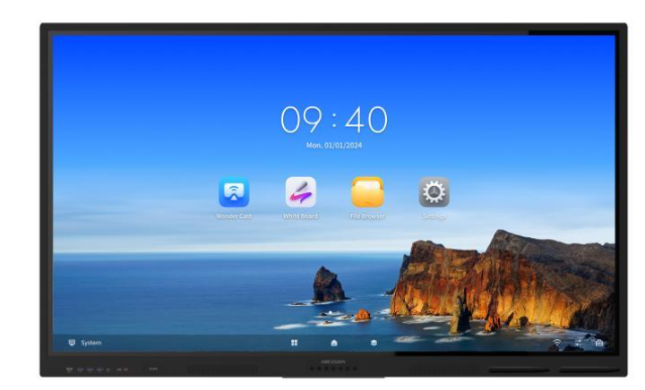 ECRAN INTRATIVE HIKVISION DS-D5B65RB/EL 65* 4K ANDROIT 13.0 - 8GB RAM - 64GB STOKAGE - ECRAN 65 POUCES