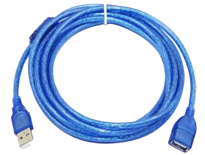 CABLE USB 2.0 MALE VERS MALE – 3M TRANSPARENT (PVC + 64B SHIELDING)