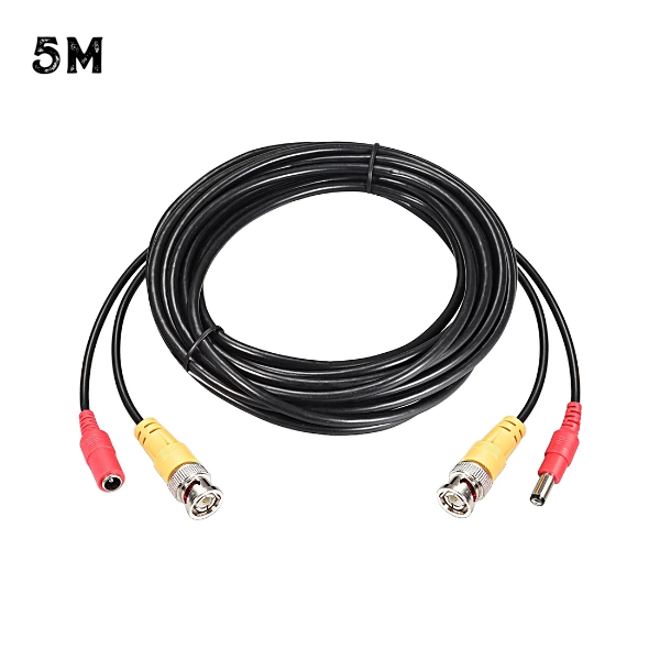 Câble coaxial RG59 BNC + DC - 5M