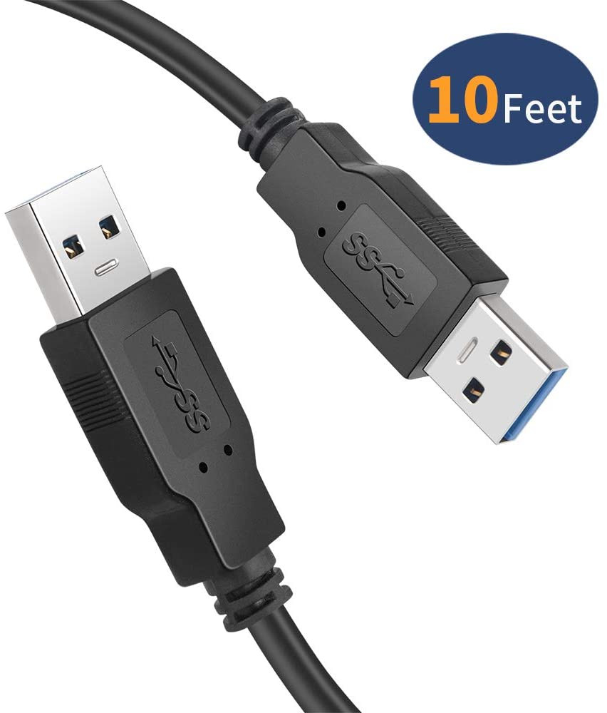 Câble USB Mâle à Mâle 10 pieds, Câble USB à USB 3.0
