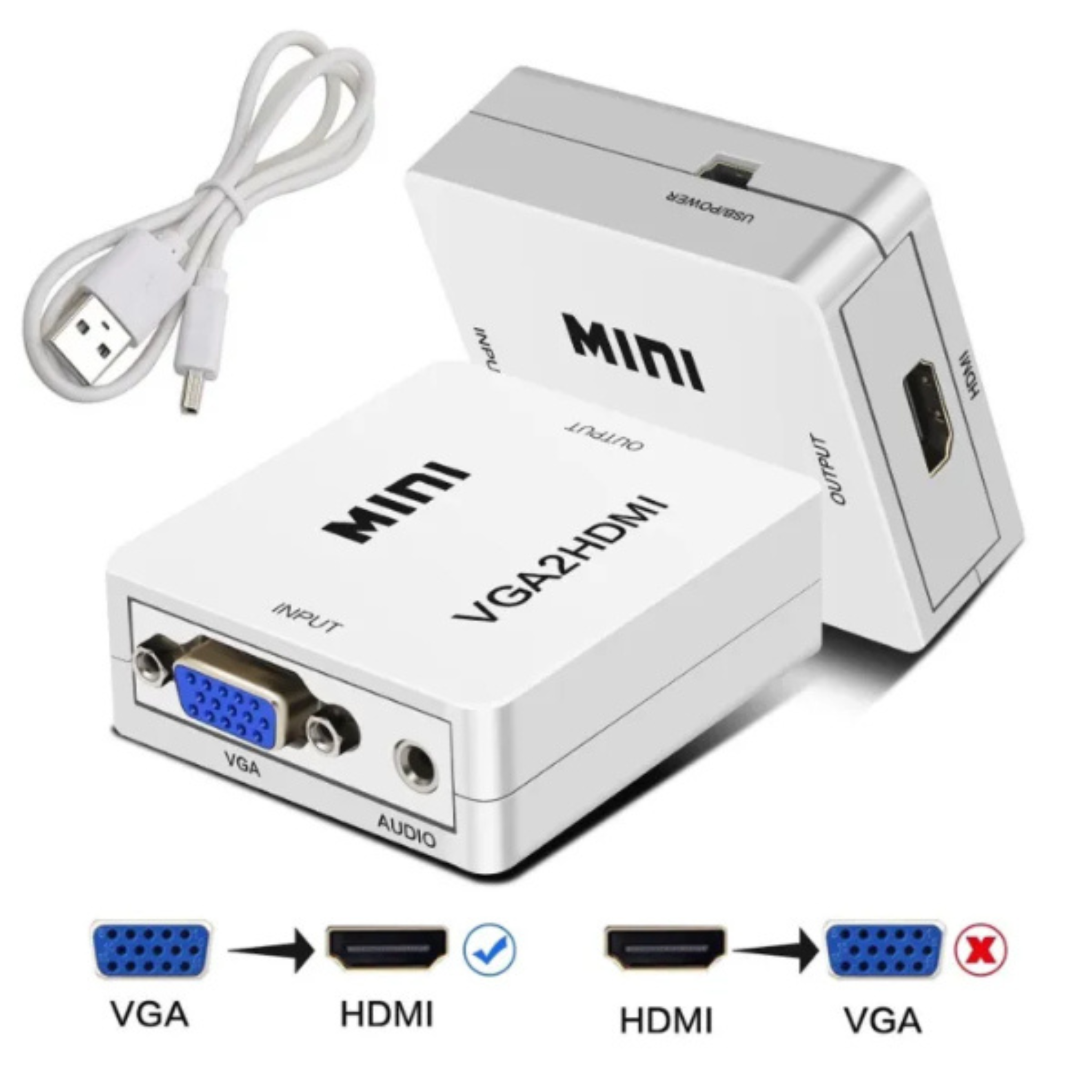 MINI CONVERTISSEUR VGA2HDMI / RS-VGAHD2