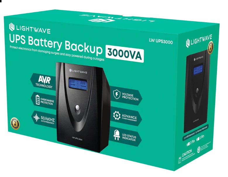 ONDULEUR LIGHTWAVE UPS 3000VA 2P